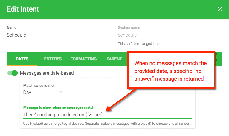 Tangowork chatbot accelorator v13 when no messages match