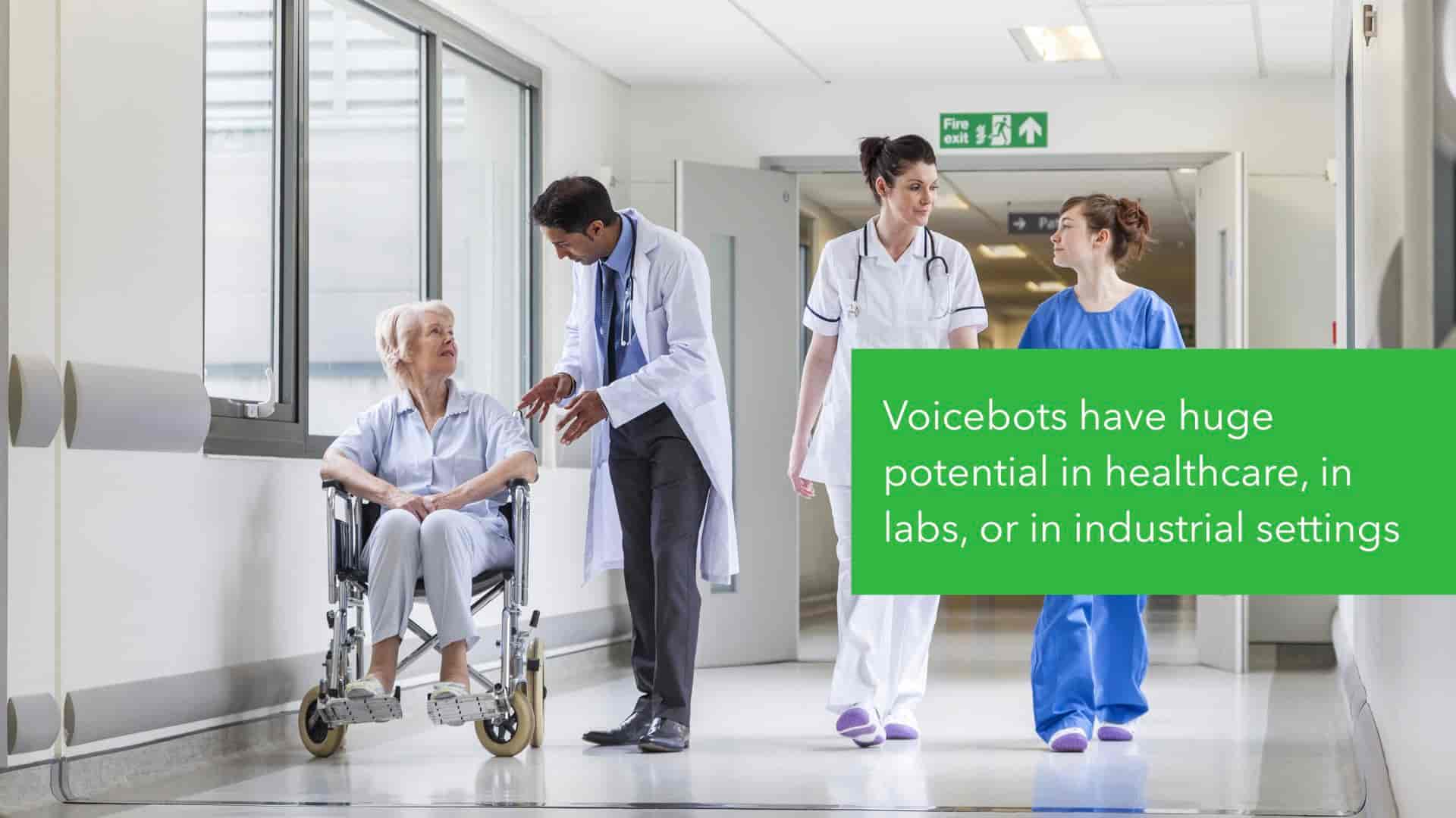 Doctors and nurses with a patient in a hospital