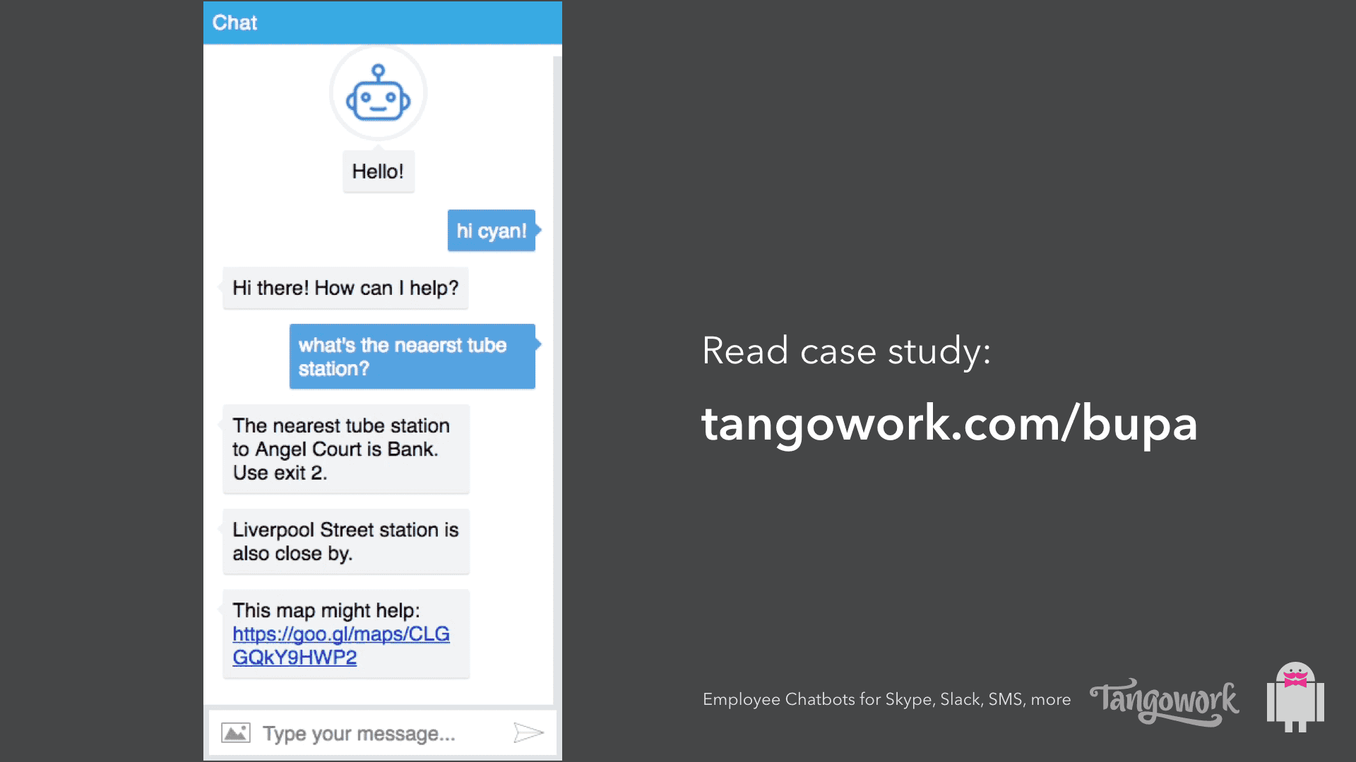 Talking with Cyan Bupa's chatbot