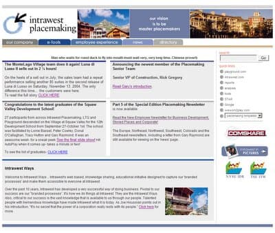 Placemaking's original intranet