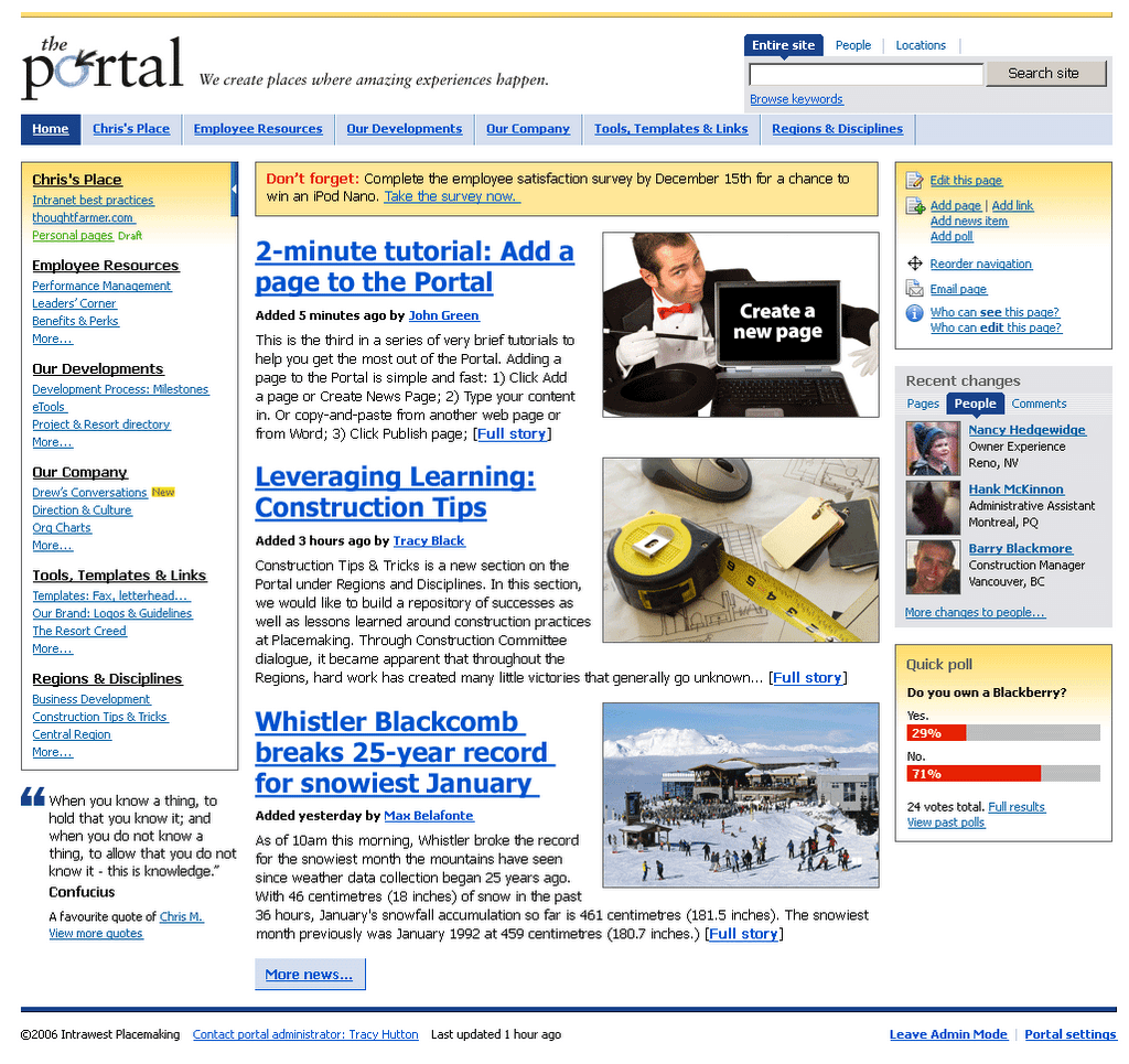 Placemaking plans more social features in a December upgrade to their intranet software