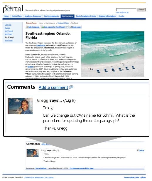 A user posts a comment asking the site administrator to make a change, even though he can click “edit” and make the change himself.