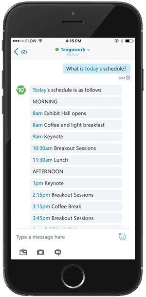 Tangowork chatbot