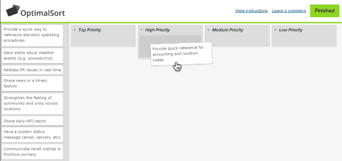 optimal sort for chatbot priorities